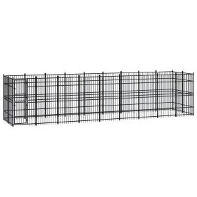 Outdoor Dog Kennel Steel 178.6 ftÂ²