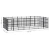 Outdoor Dog Kennel Steel 317.4 ftÂ²