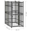 Outdoor Dog Kennel Steel 19.8 ftÂ²