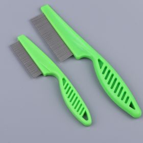 Pet Supplies Dogs And Cats Flea Comb Fine Teeth (Option: Green-Large Size)