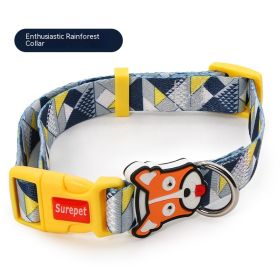 Latex Neck Protection Dog Collar Bite-proof Protector Medium Large Dog Collar Pet Collar (Option: Warm Rainforest Collar-M)