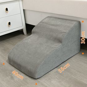 Ladder Bedside Small Dog Cat Ladder (Option: Gray-Second Floor 30cm High)