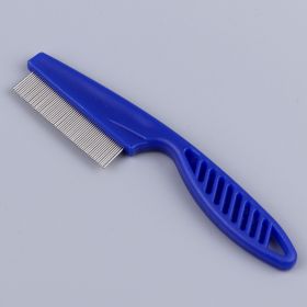 Pet Supplies Dogs And Cats Flea Comb Fine Teeth (Option: Blue-Large Size)