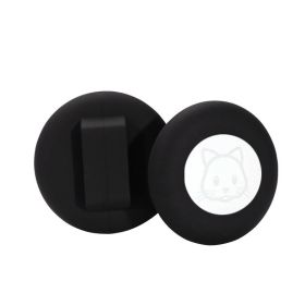 Silicone Tracker Pet Collar Anti-lost Locator Protective Shell (Option: Black 2pc-L)