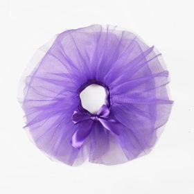 Pet TUTU Gauze Skirt Bright Silk Yarn Dog Strap Skirt (Option: Purple-M)