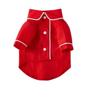 Pet Pajamas Dog Pajamas Small Dog Cat Clothing (Option: Red-M)