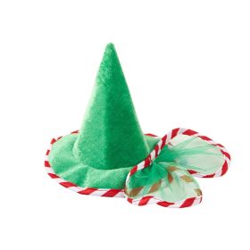 Pet Green Gauze Skirt Hat Suit Cute Dog Holiday Clothing (Option: Hat-M)