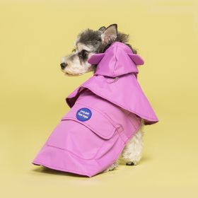 Pet Dog Cape-style Raincoat Waterproof (Option: Purple-S)