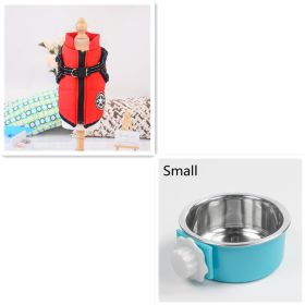 Waterproof Dog Clothes Winter Dog Coat With Harness Warm Pet Clothing Big Dog Jacket Chihuahua Labrador Coat Costume (Option: Red-XS)