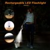 Retractable Dog Leash with LED Light for Small Medium Dogs;  QKAMOR 16FT/5M;  360Â° Tangle-Free Reflective Heavy Duty Nylon Tape Up to 66 lbs Dogs