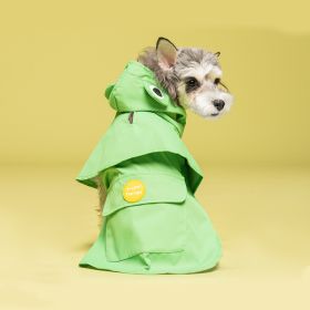 Pet Dog Cape-style Raincoat Waterproof (Option: Green-M)