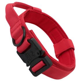 Fashion Personalized Tactical Dog Collar (Option: Red-XL)